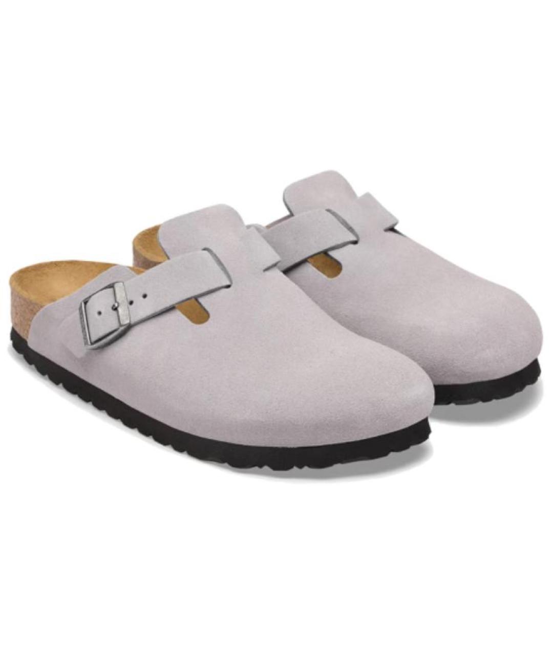 BIRKENSTOCK Фиолетовые замшевые сандалии, фото 3