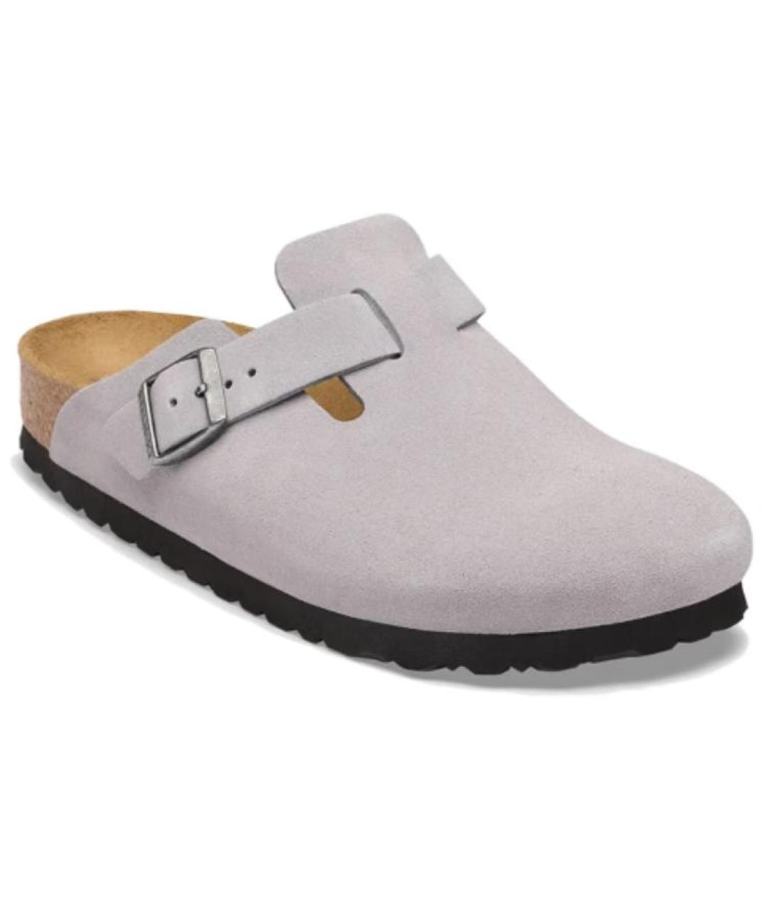 BIRKENSTOCK Фиолетовые замшевые сандалии, фото 2