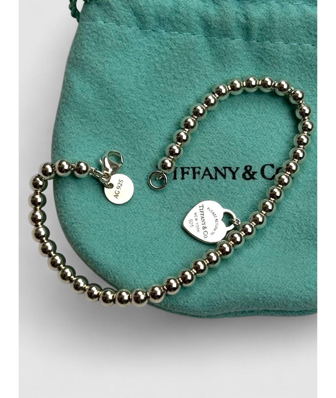 TIFFANY&CO Розовый серебряный браслет, фото 4