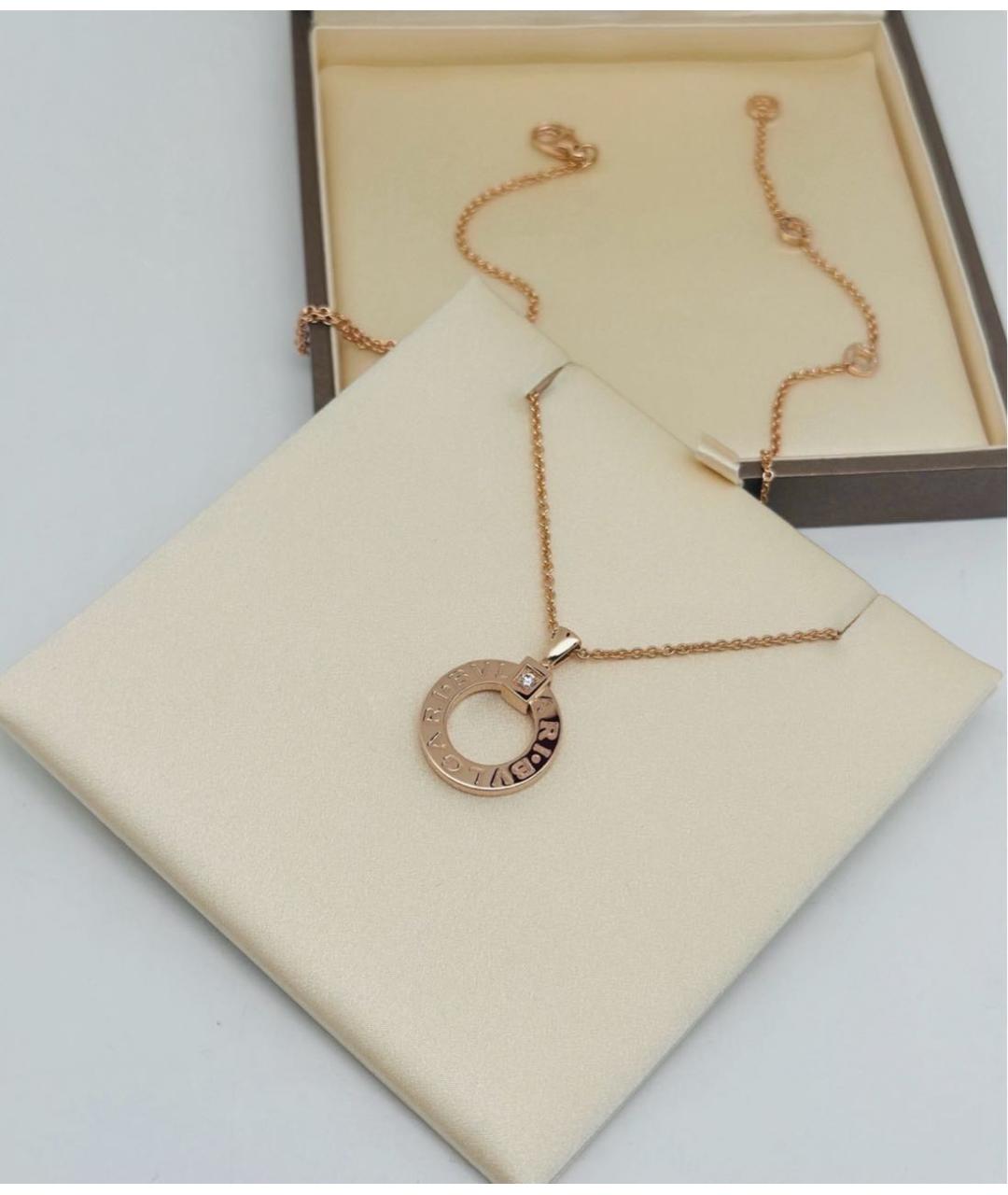 BVLGARI Золотое колье из розового золота, фото 5