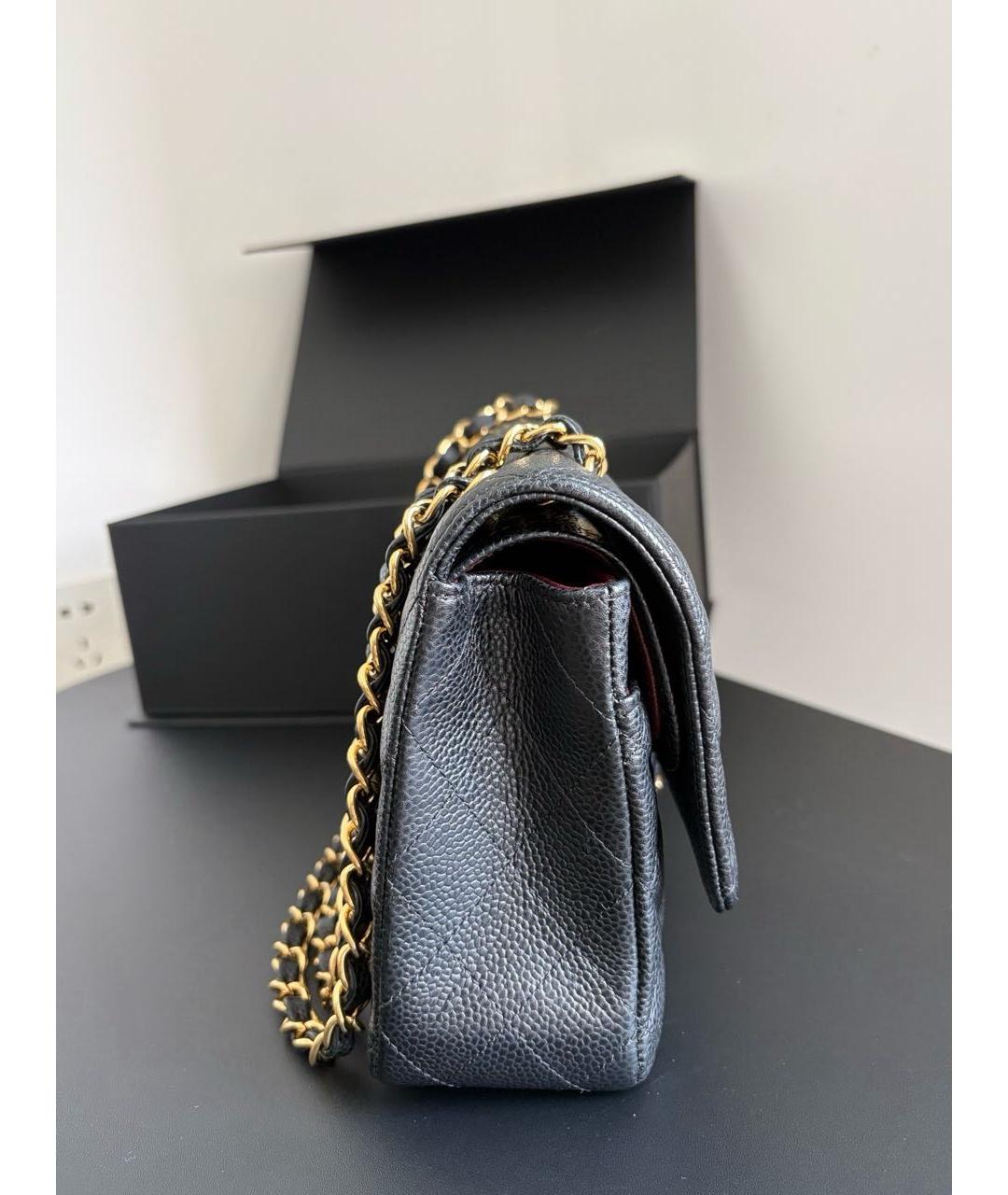 CHANEL Черная кожаная сумка через плечо, фото 4