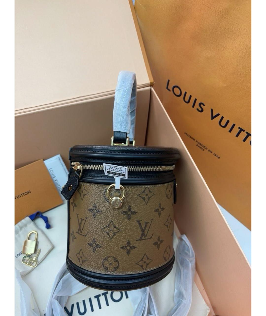 LOUIS VUITTON Коричневая сумка с короткими ручками, фото 3