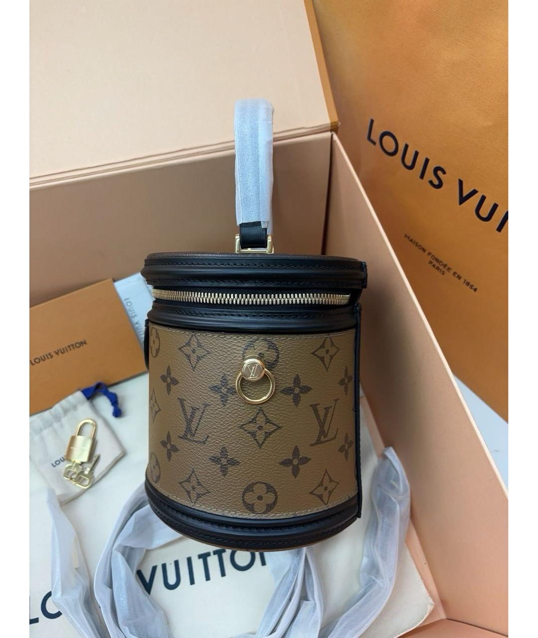 LOUIS VUITTON Коричневая сумка с короткими ручками, фото 4