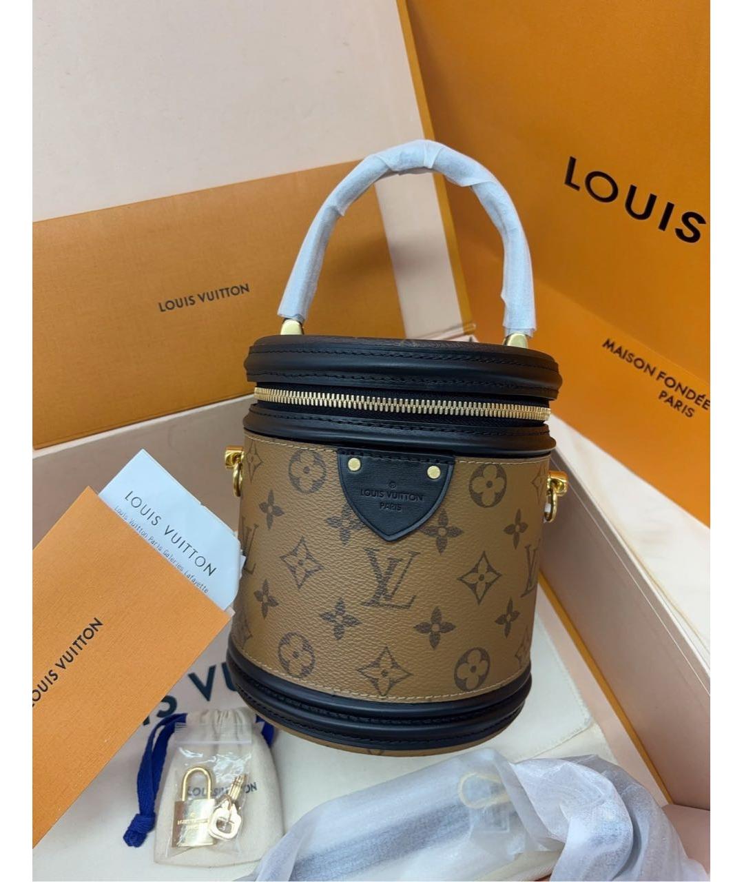 LOUIS VUITTON Коричневая сумка с короткими ручками, фото 5