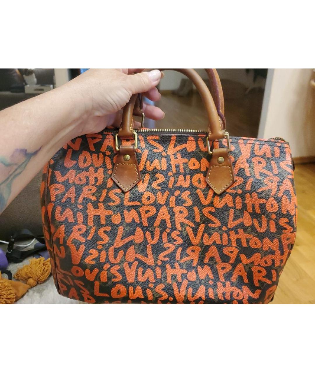 LOUIS VUITTON Оранжевая сумка с короткими ручками, фото 2