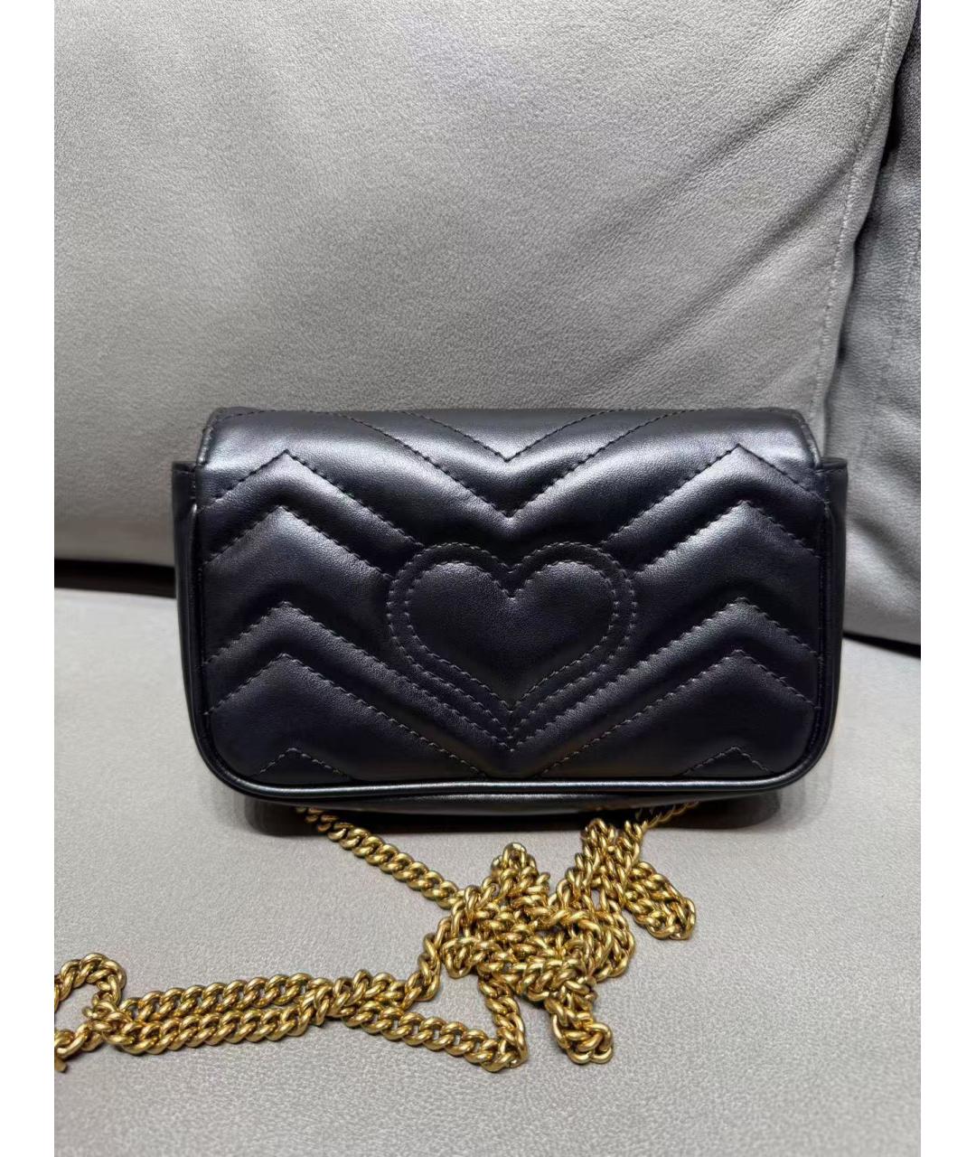 GUCCI Черная кожаная сумка через плечо, фото 3
