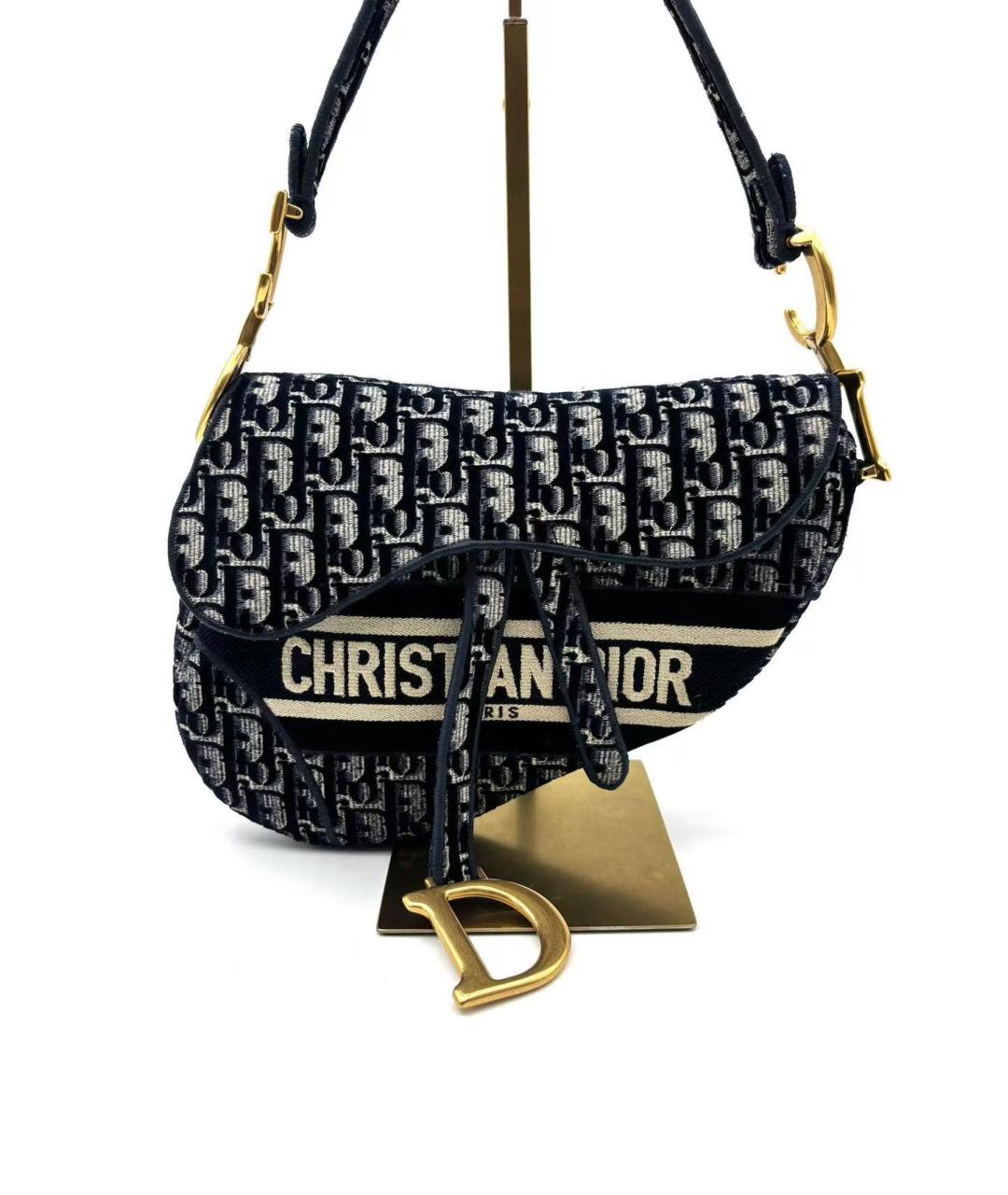 CHRISTIAN DIOR Темно-синяя сумка через плечо, фото 3