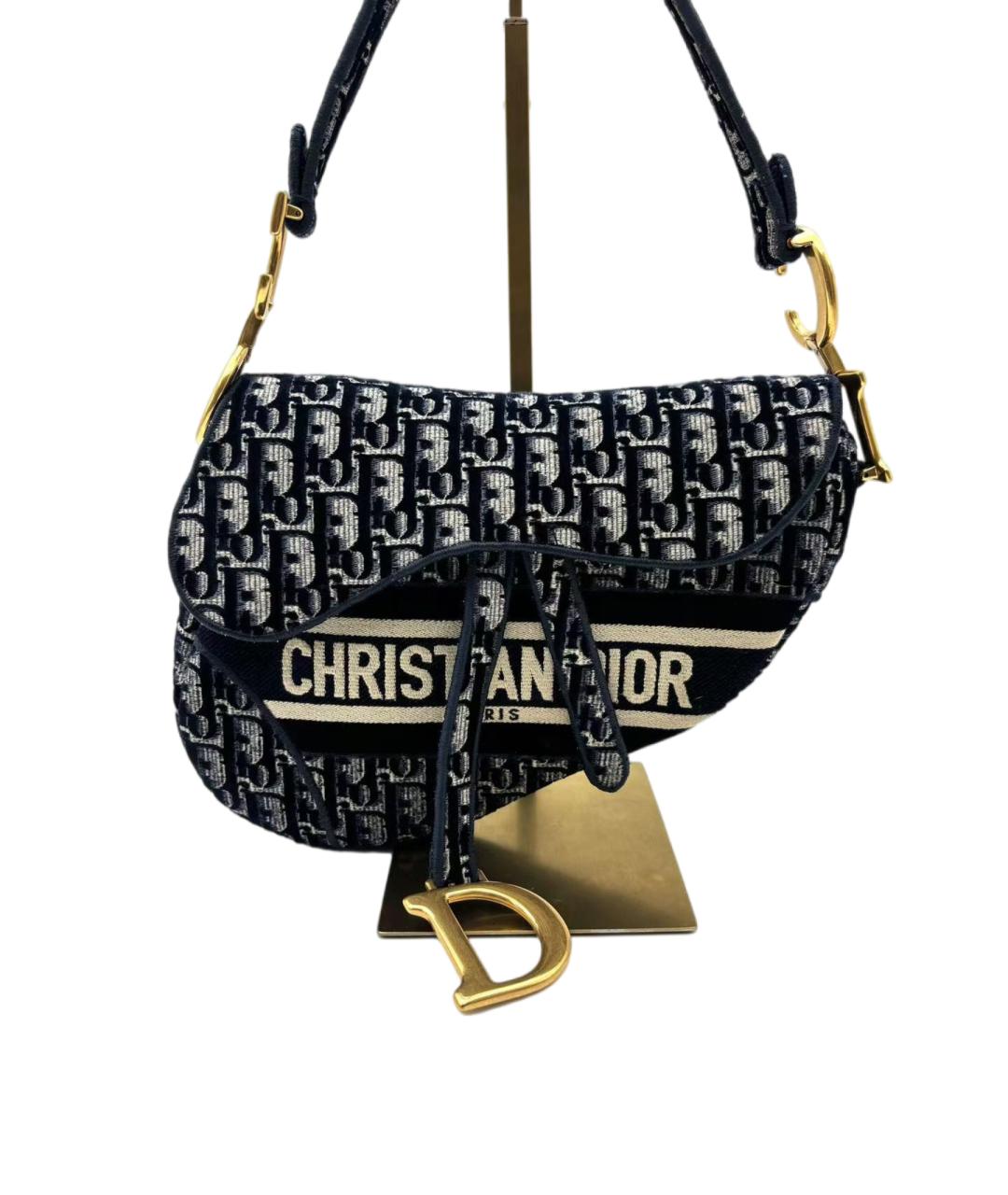 CHRISTIAN DIOR Темно-синяя сумка через плечо, фото 6
