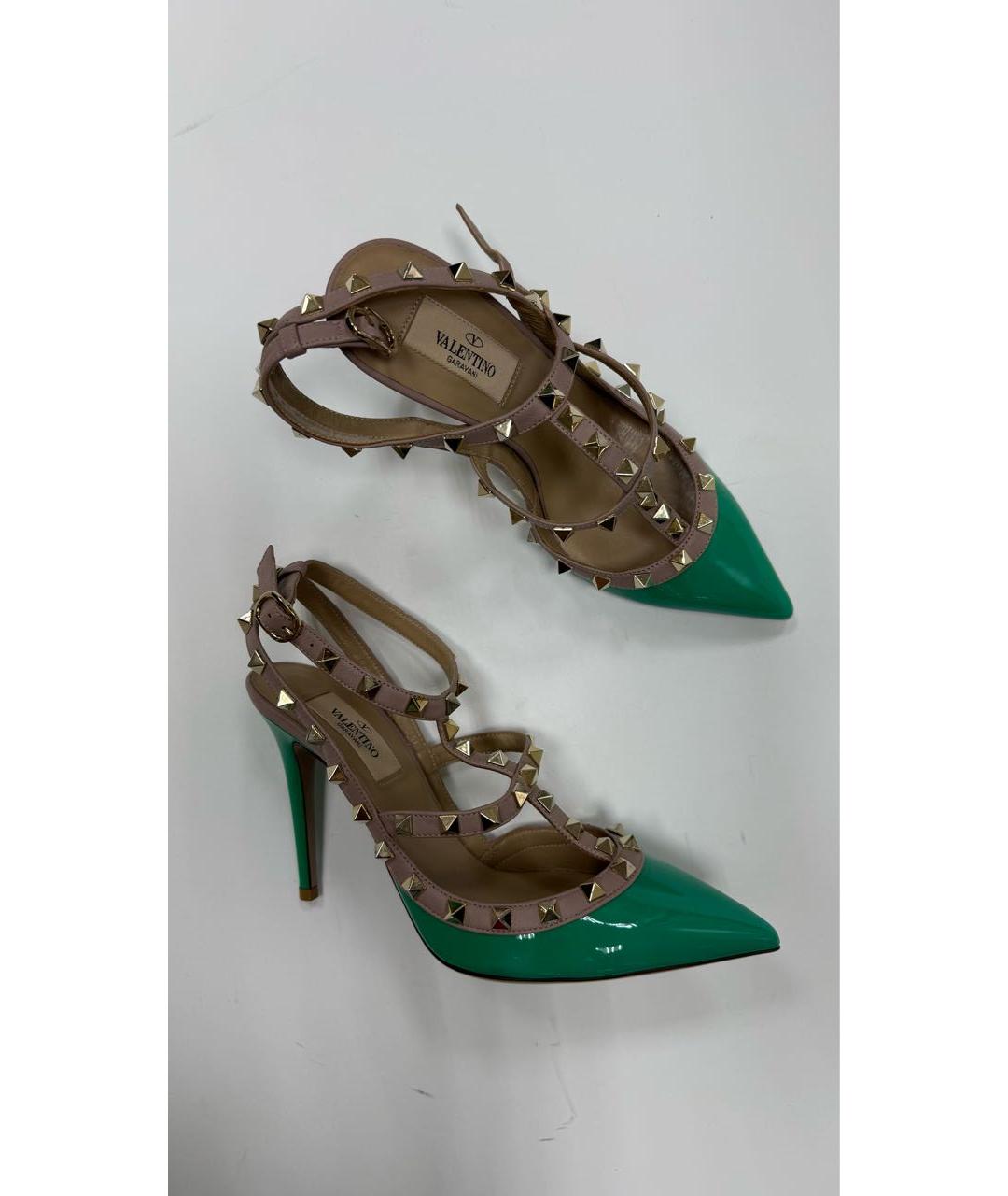 VALENTINO Зеленые туфли из лакированной кожи, фото 6