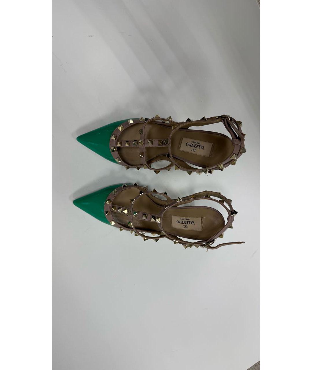 VALENTINO Зеленые туфли из лакированной кожи, фото 3