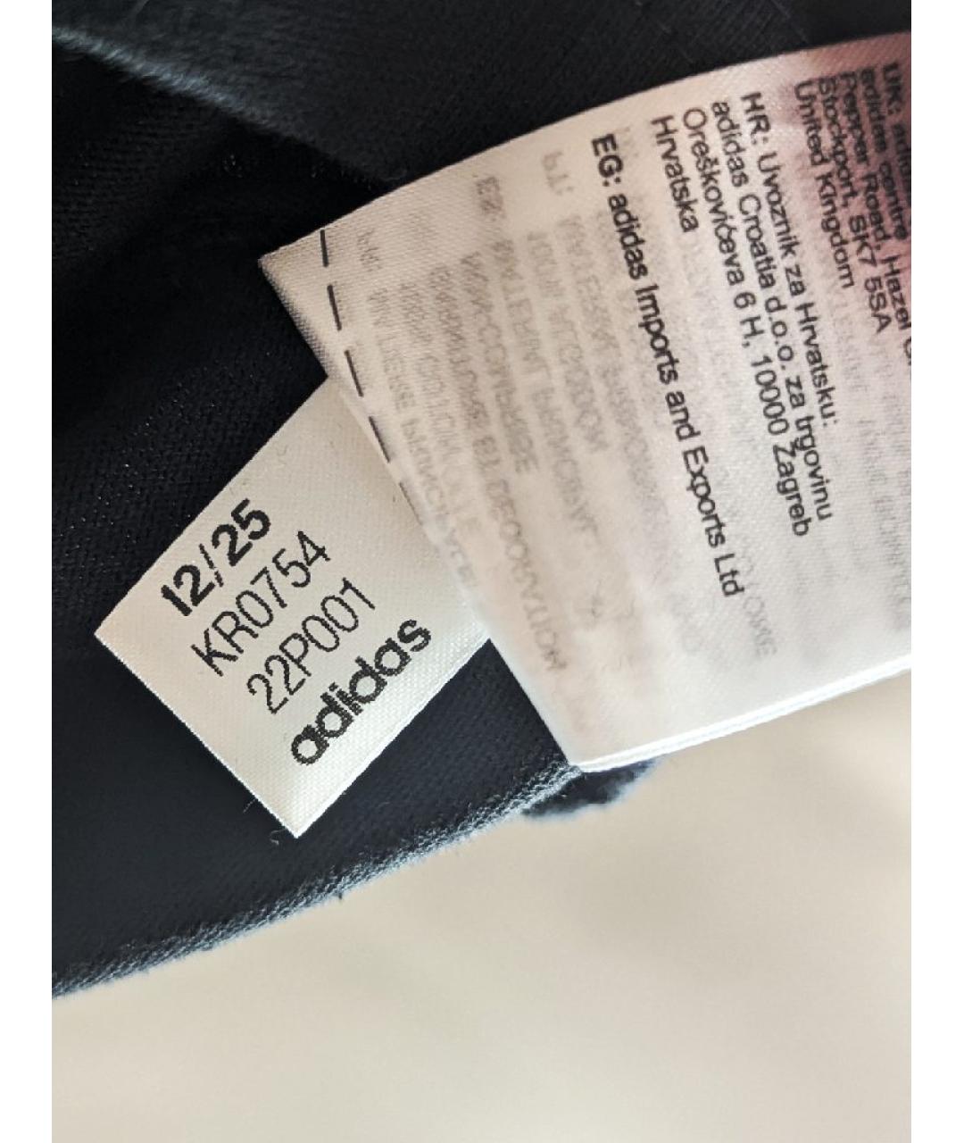 ADIDAS Черная хлопковая футболка, фото 5