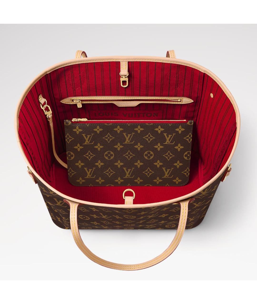 LOUIS VUITTON Красная сумка тоут, фото 2