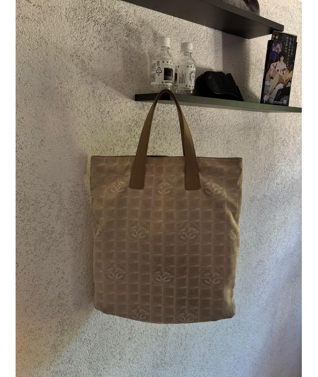 CHANEL Бежевая сумка тоут, фото 5