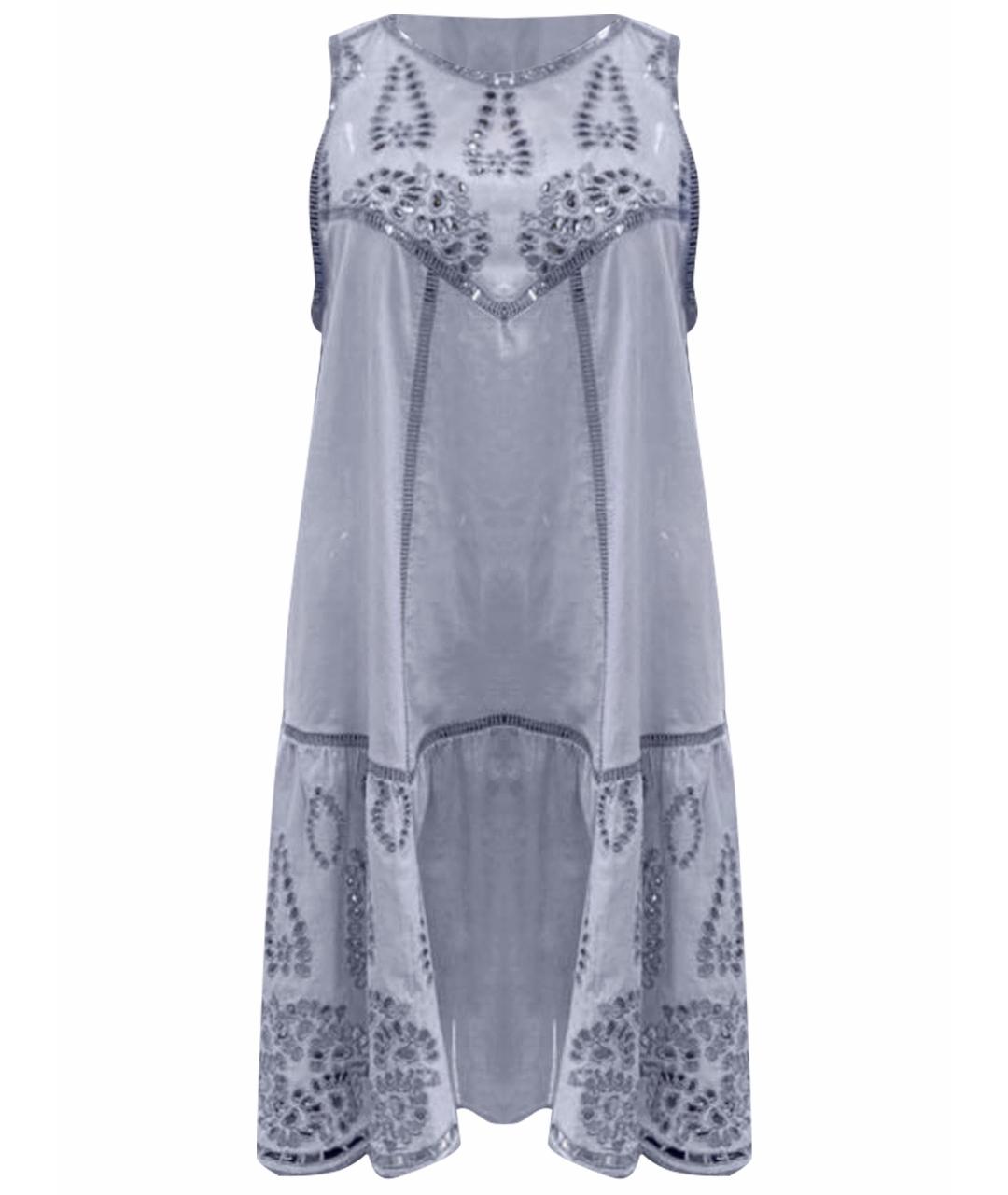 ERMANNO SCERVINO Голубое хлопковое повседневное платье, фото 1