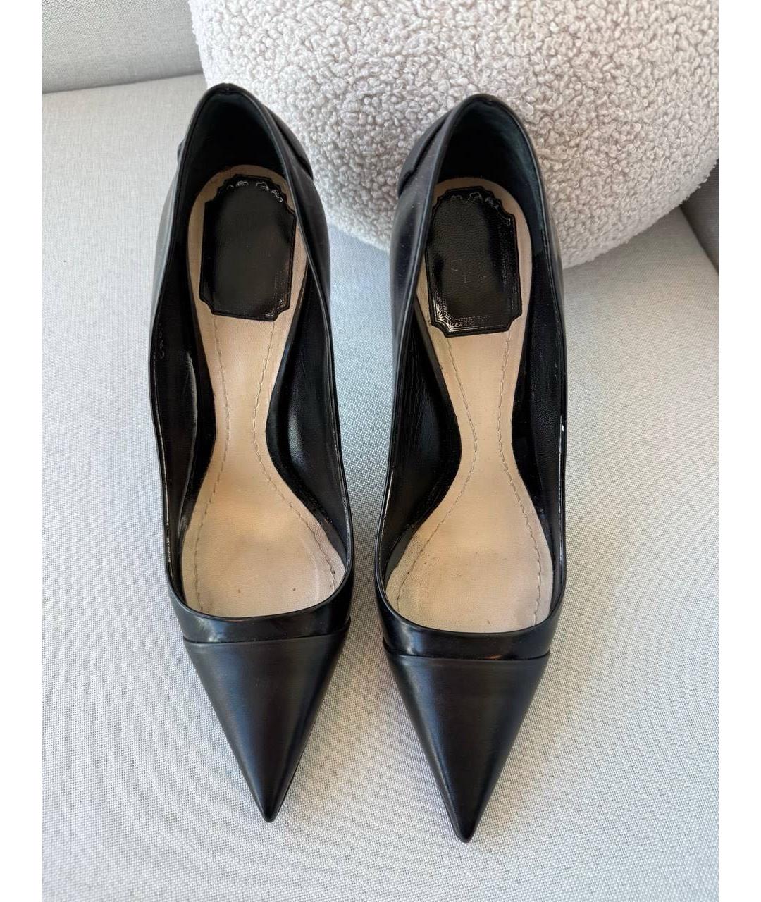 CHRISTIAN DIOR Черные кожаные туфли, фото 3