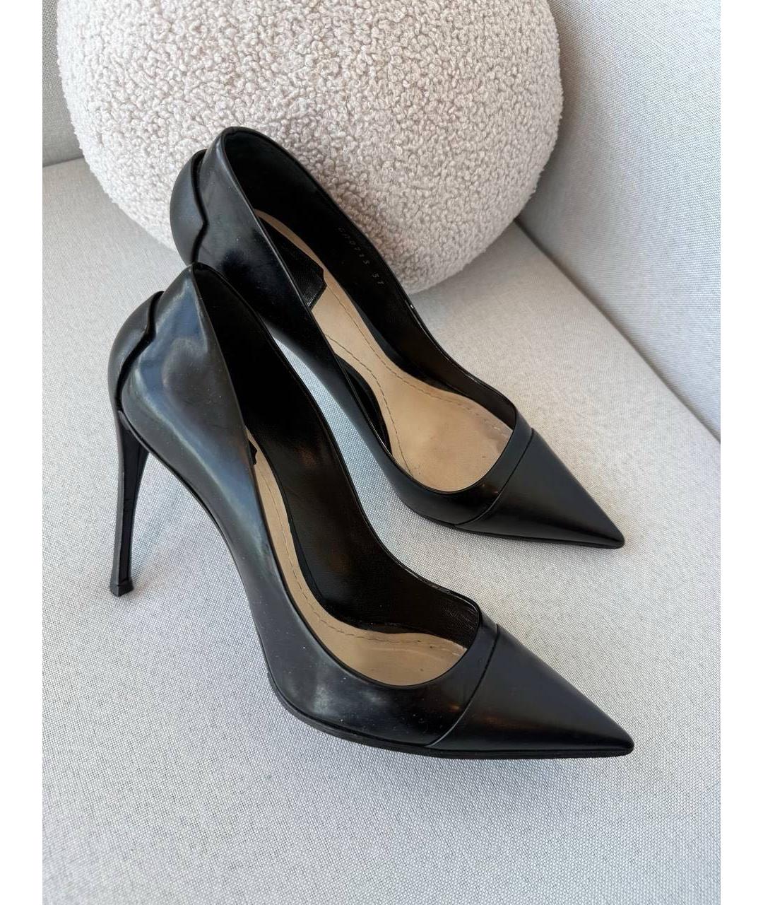 CHRISTIAN DIOR Черные кожаные туфли, фото 2