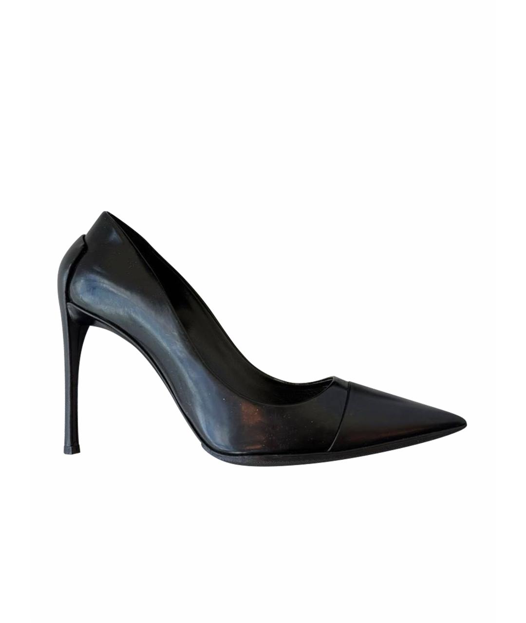 CHRISTIAN DIOR Черные кожаные туфли, фото 1