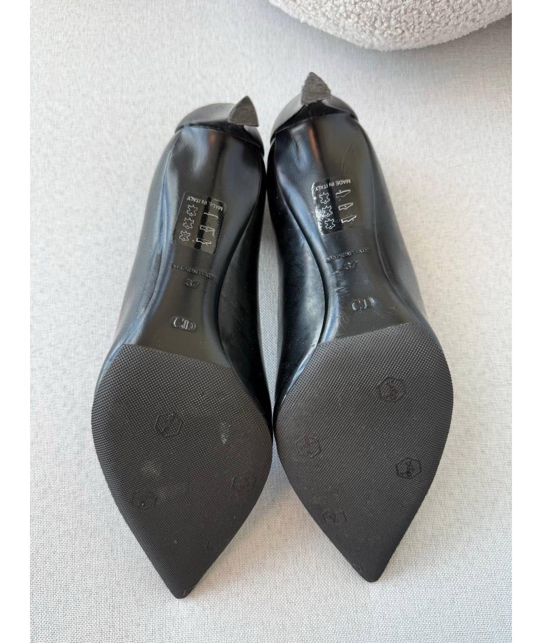 CHRISTIAN DIOR Черные кожаные туфли, фото 8