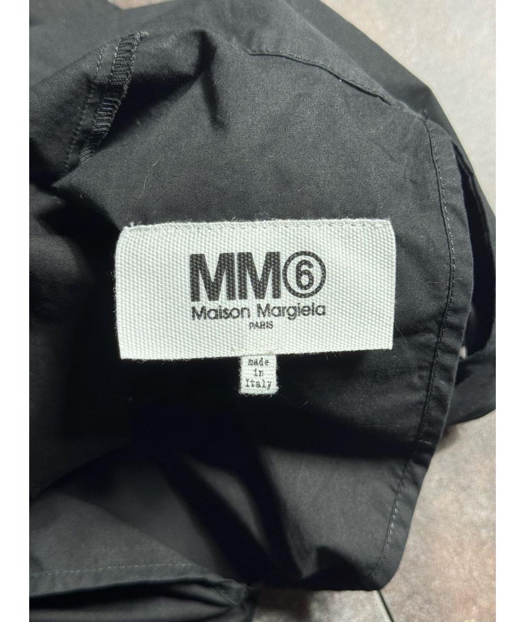 MM6 MAISON MARGIELA Черная хлопковая рубашка, фото 6