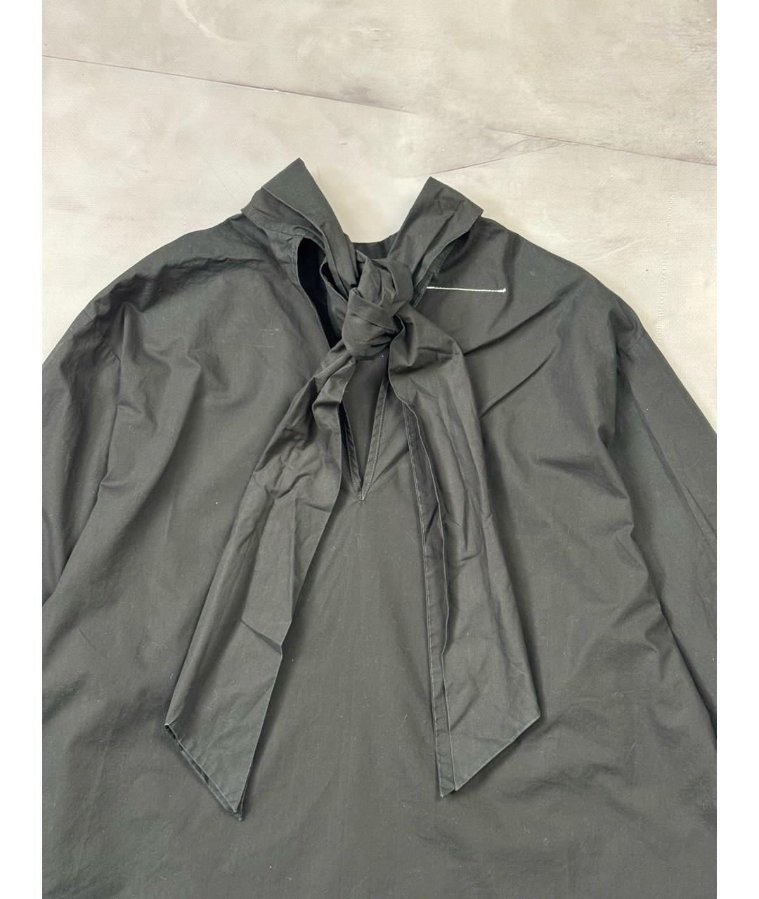 MM6 MAISON MARGIELA Черная хлопковая рубашка, фото 2
