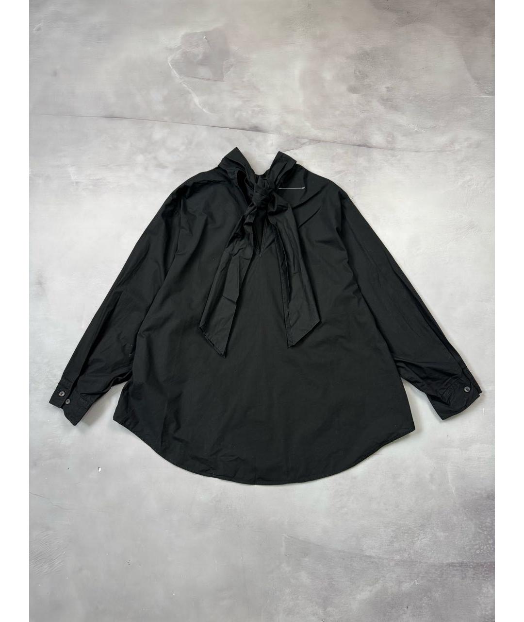 MM6 MAISON MARGIELA Черная хлопковая рубашка, фото 9