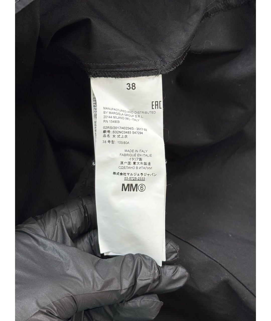 MM6 MAISON MARGIELA Черная хлопковая рубашка, фото 7