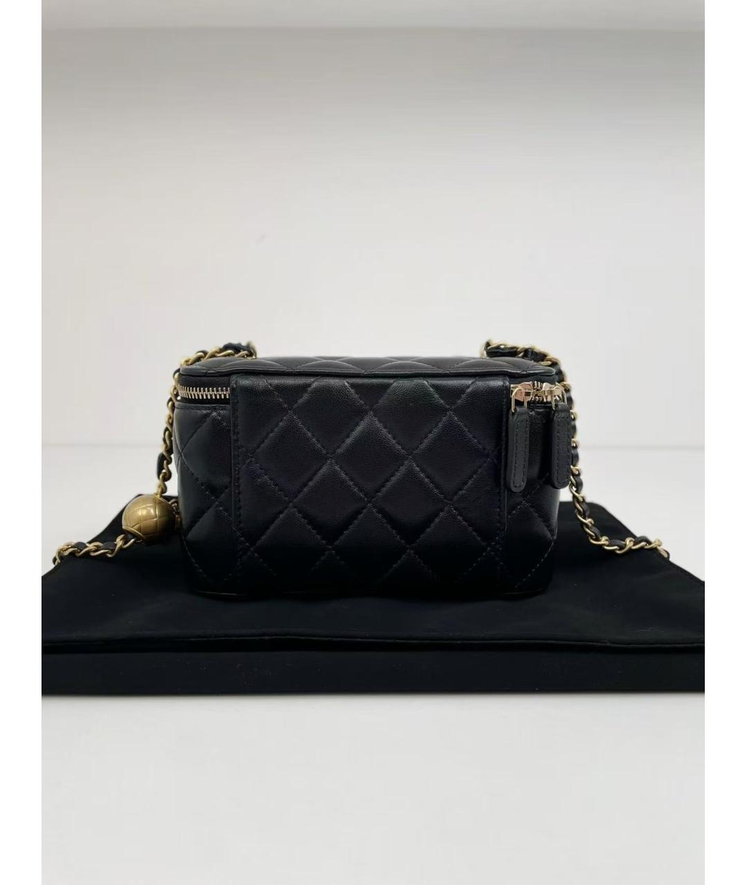 CHANEL Черная кожаная сумка через плечо, фото 4