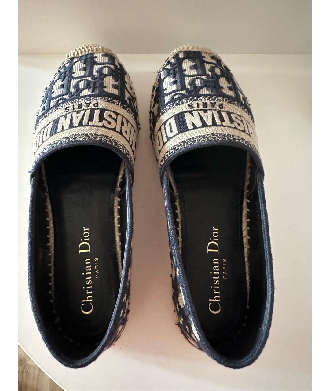 CHRISTIAN DIOR Синие текстильные эспадрильи, фото 8