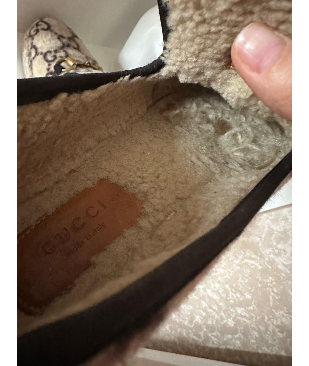 GUCCI Бежевые лоферы, фото 6