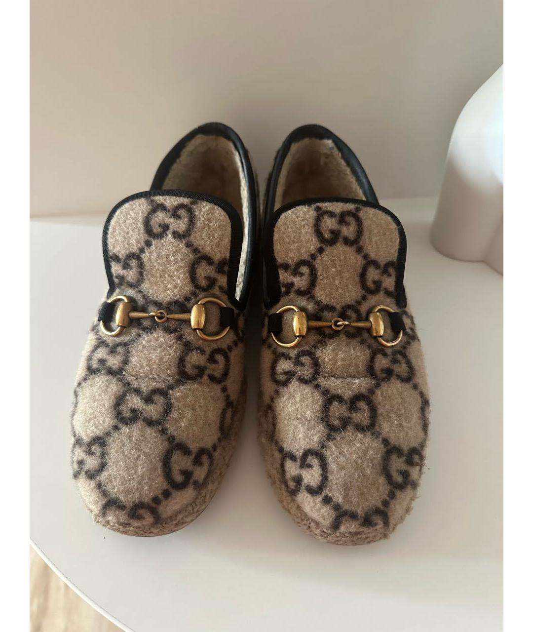 GUCCI Бежевые лоферы, фото 2