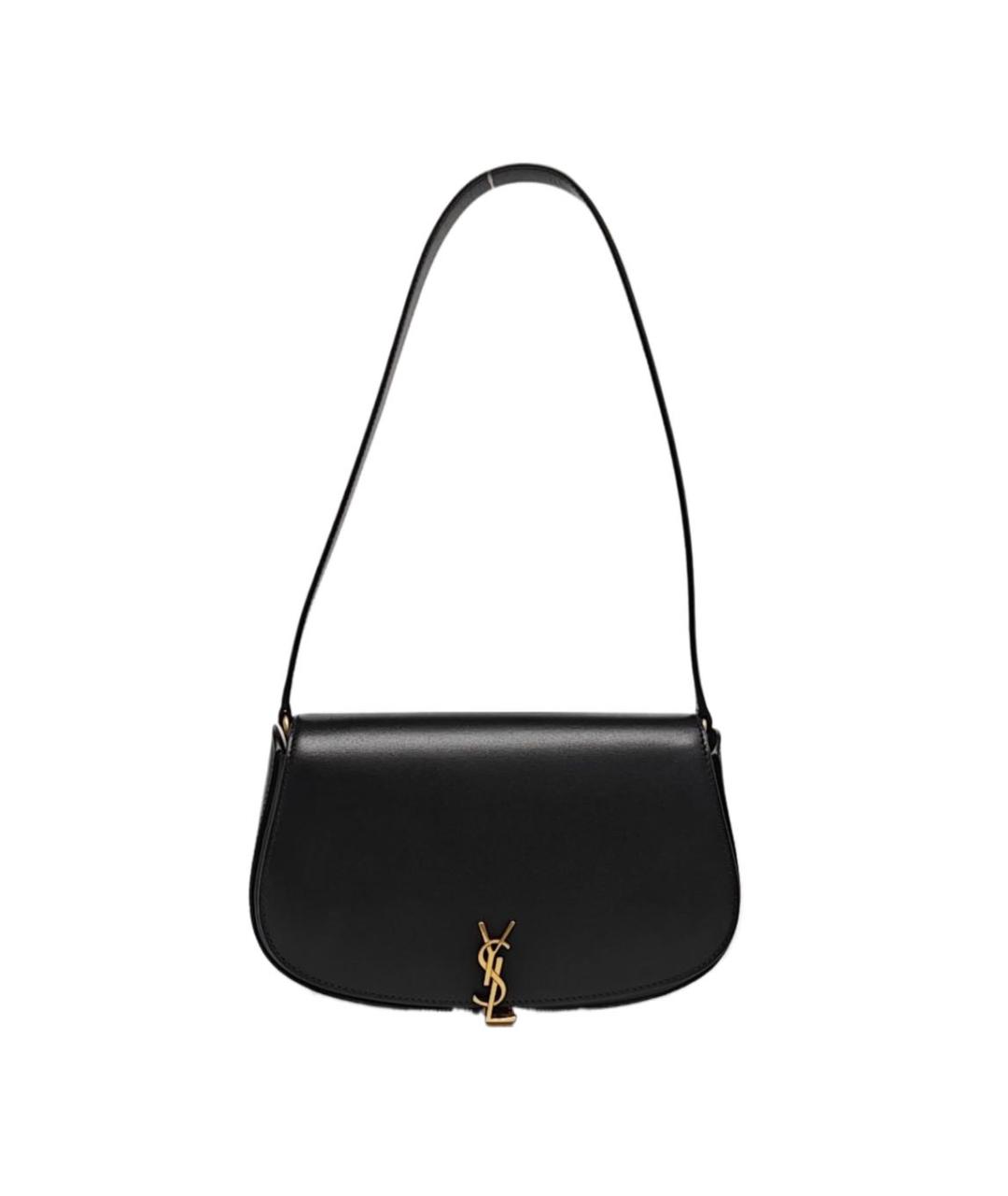 SAINT LAURENT Черная кожаная сумка через плечо, фото 4