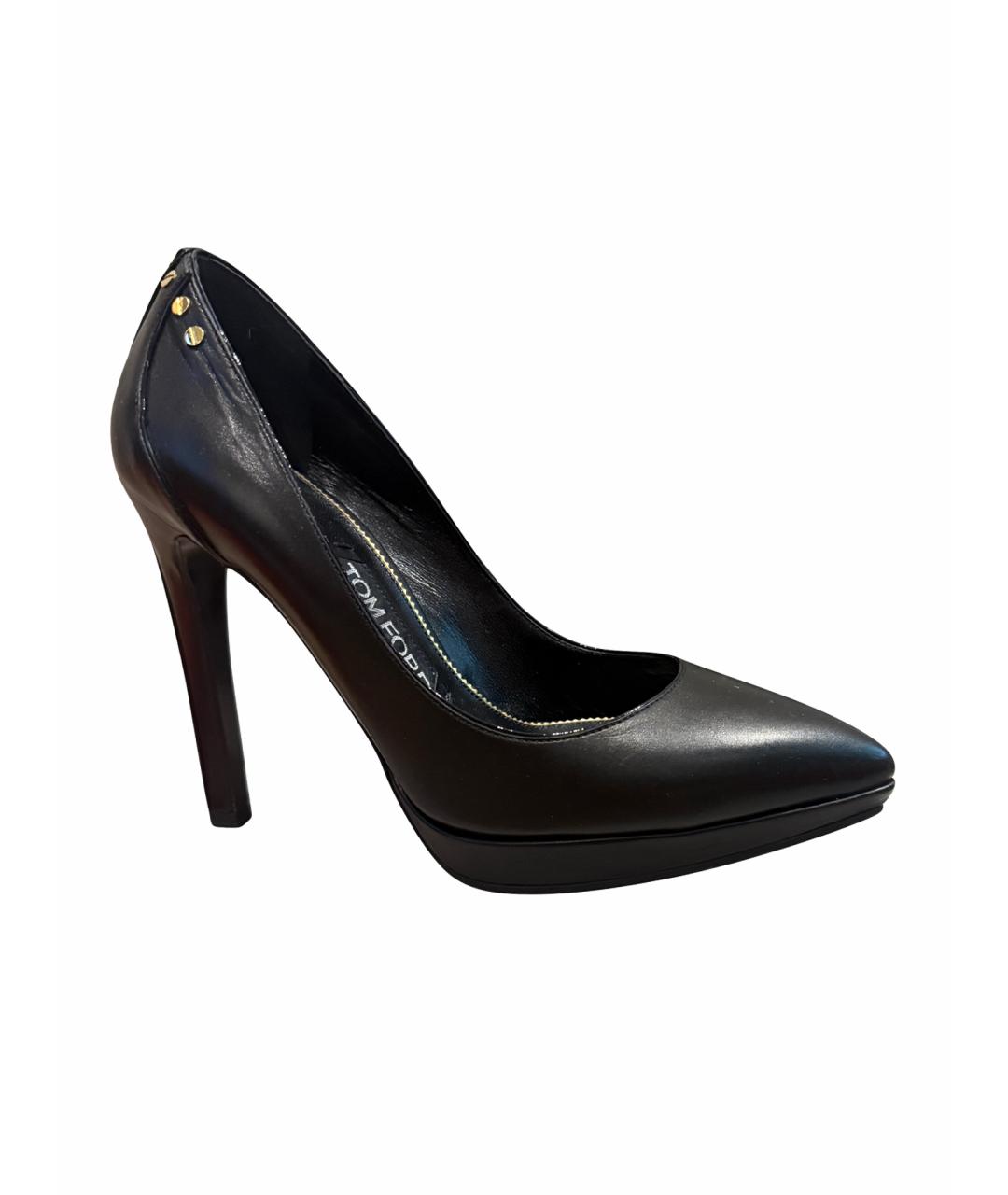 TOM FORD Черные кожаные туфли, фото 1