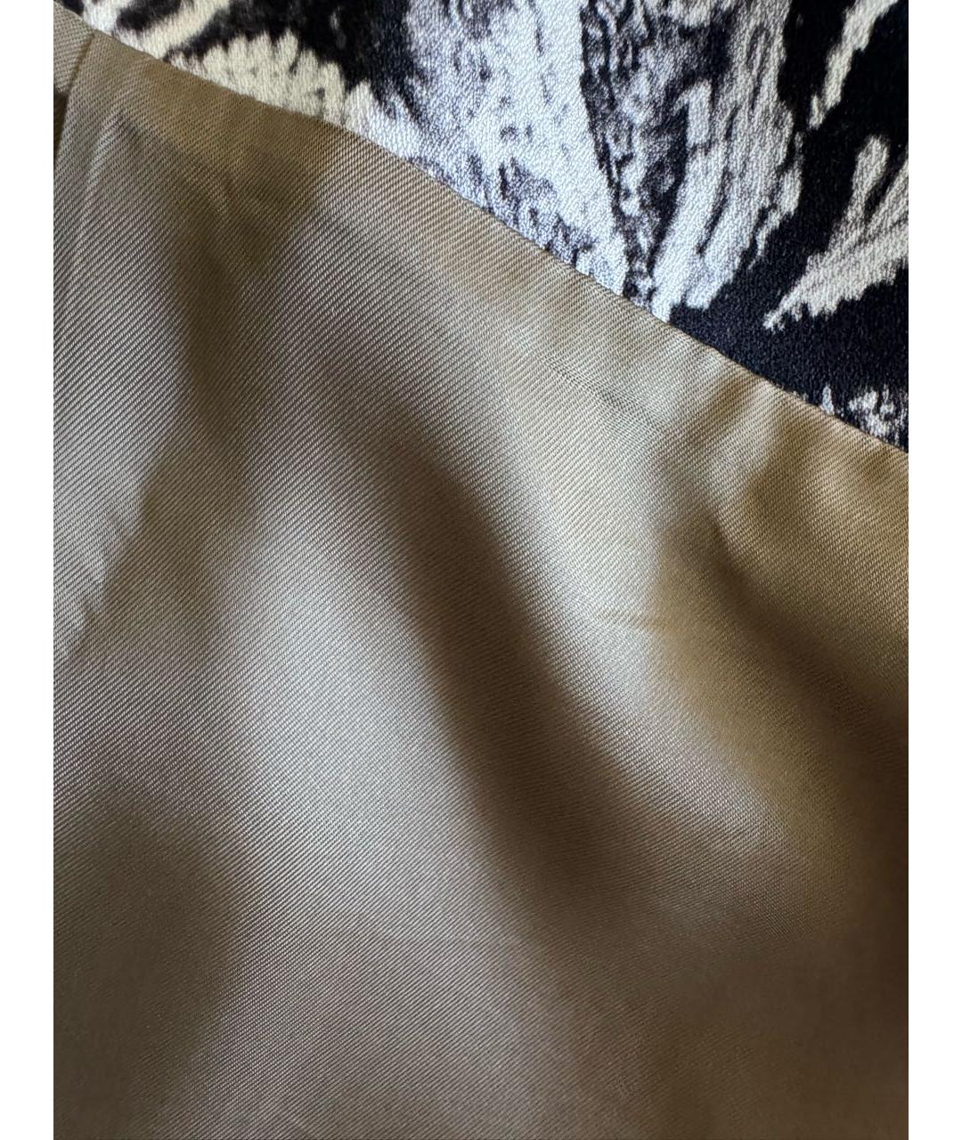 DRIES VAN NOTEN Коричневая шелковая юбка миди, фото 4
