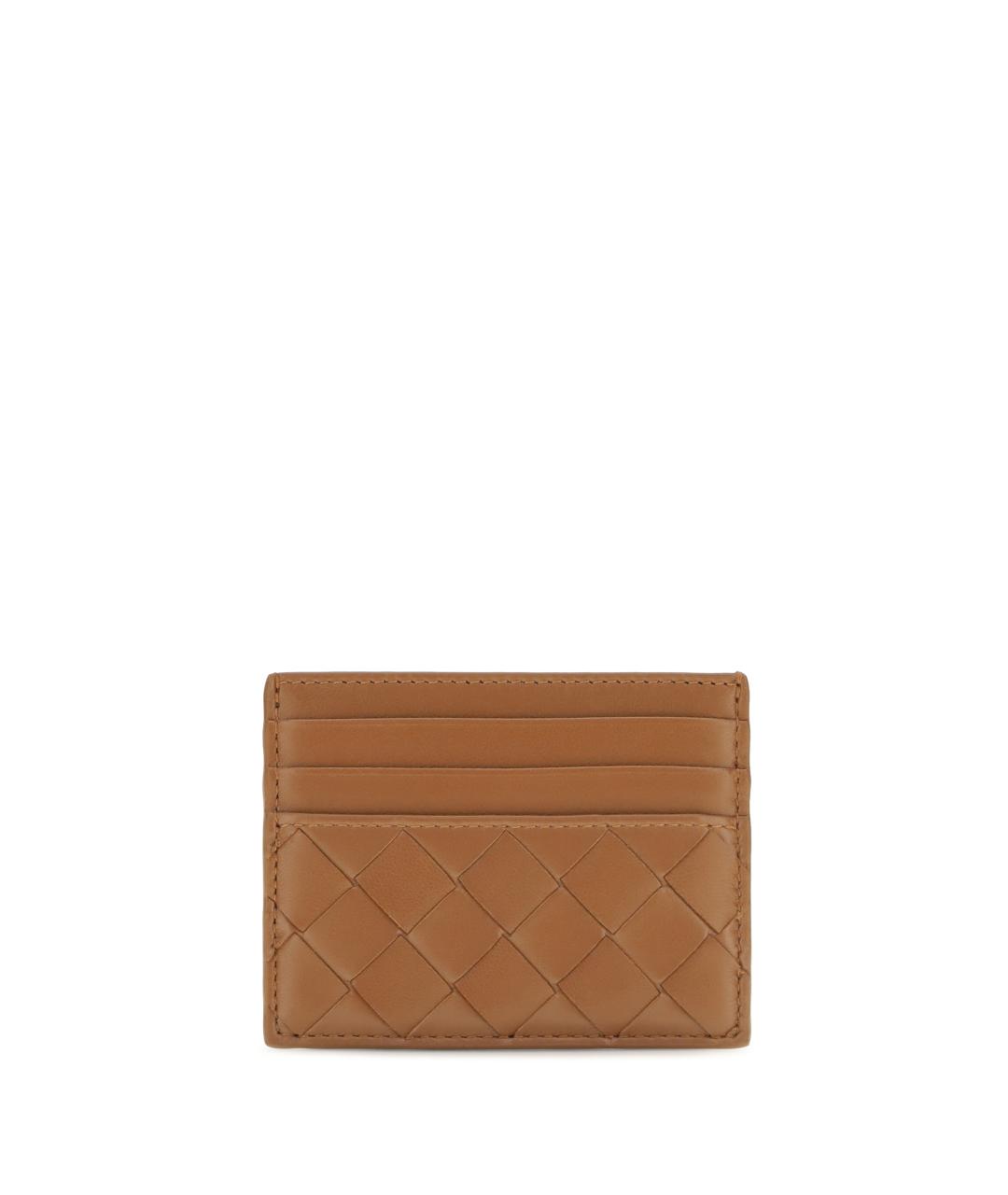 BOTTEGA VENETA Коричневый кожаный кардхолдер, фото 2