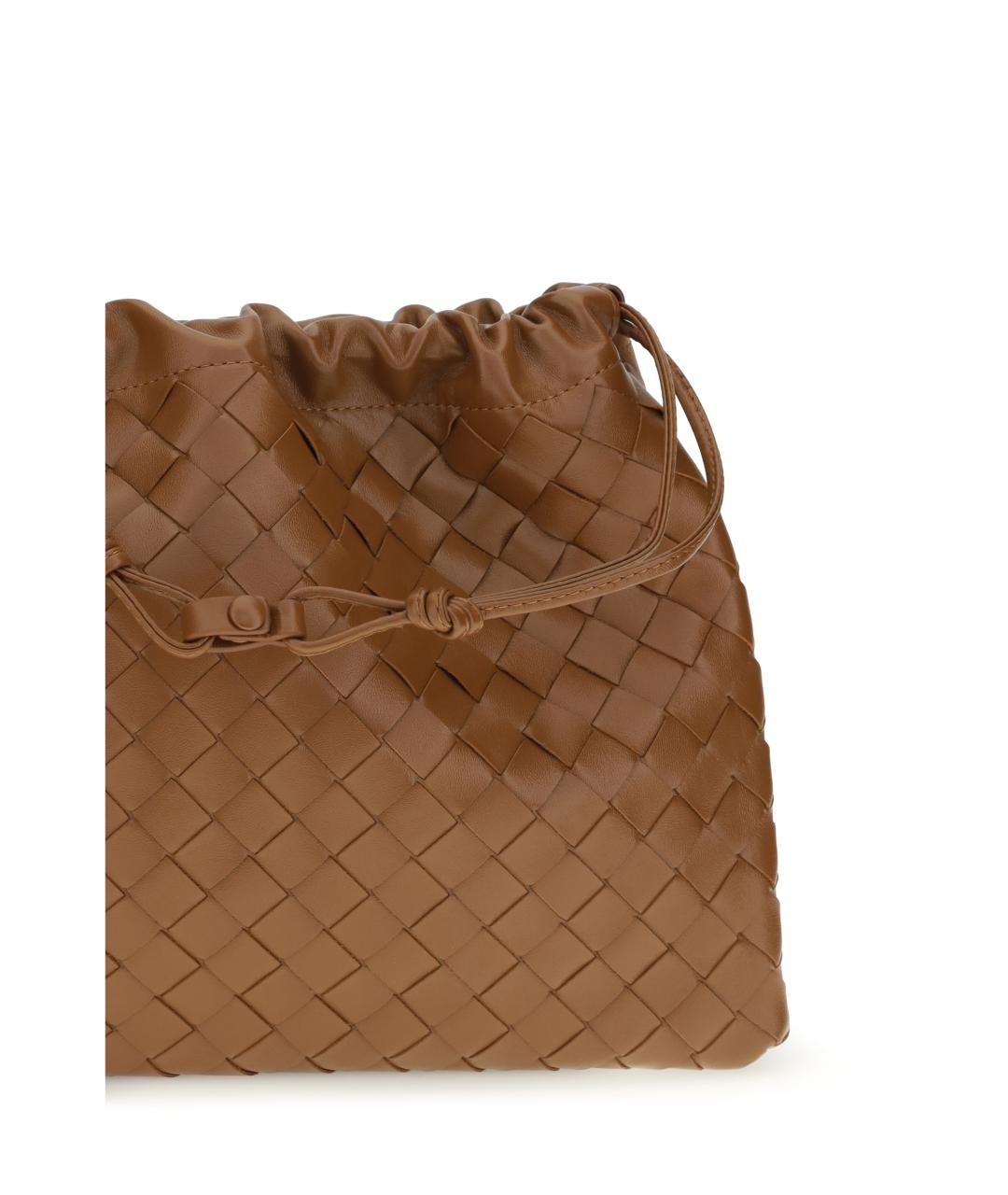 BOTTEGA VENETA Коричневая кожаная косметичка, фото 4