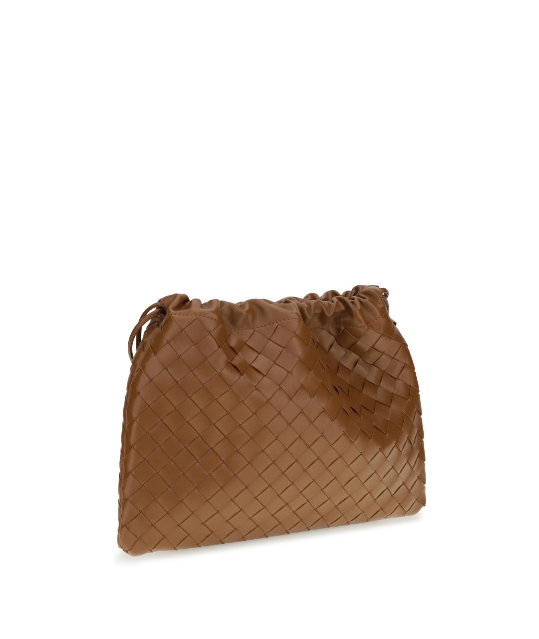 BOTTEGA VENETA Коричневая кожаная косметичка, фото 3