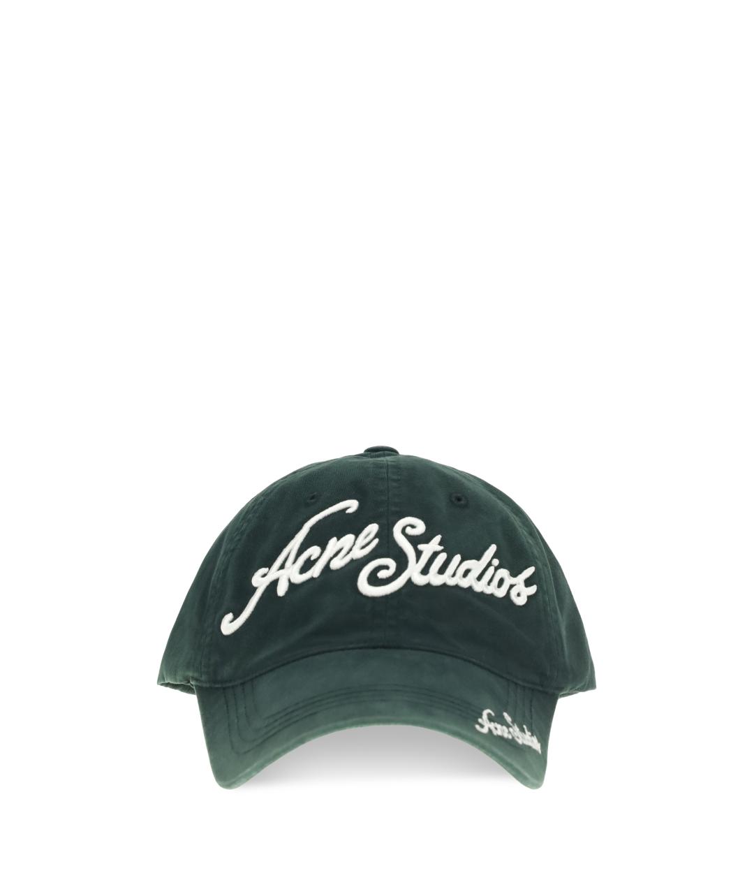 ACNE STUDIOS Зеленая хлопковая кепка, фото 1