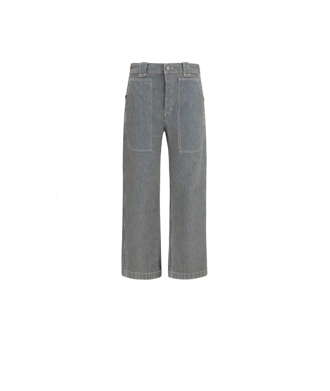 ISABEL MARANT ETOILE Синие хлопко-полиэстеровые прямые джинсы, фото 1