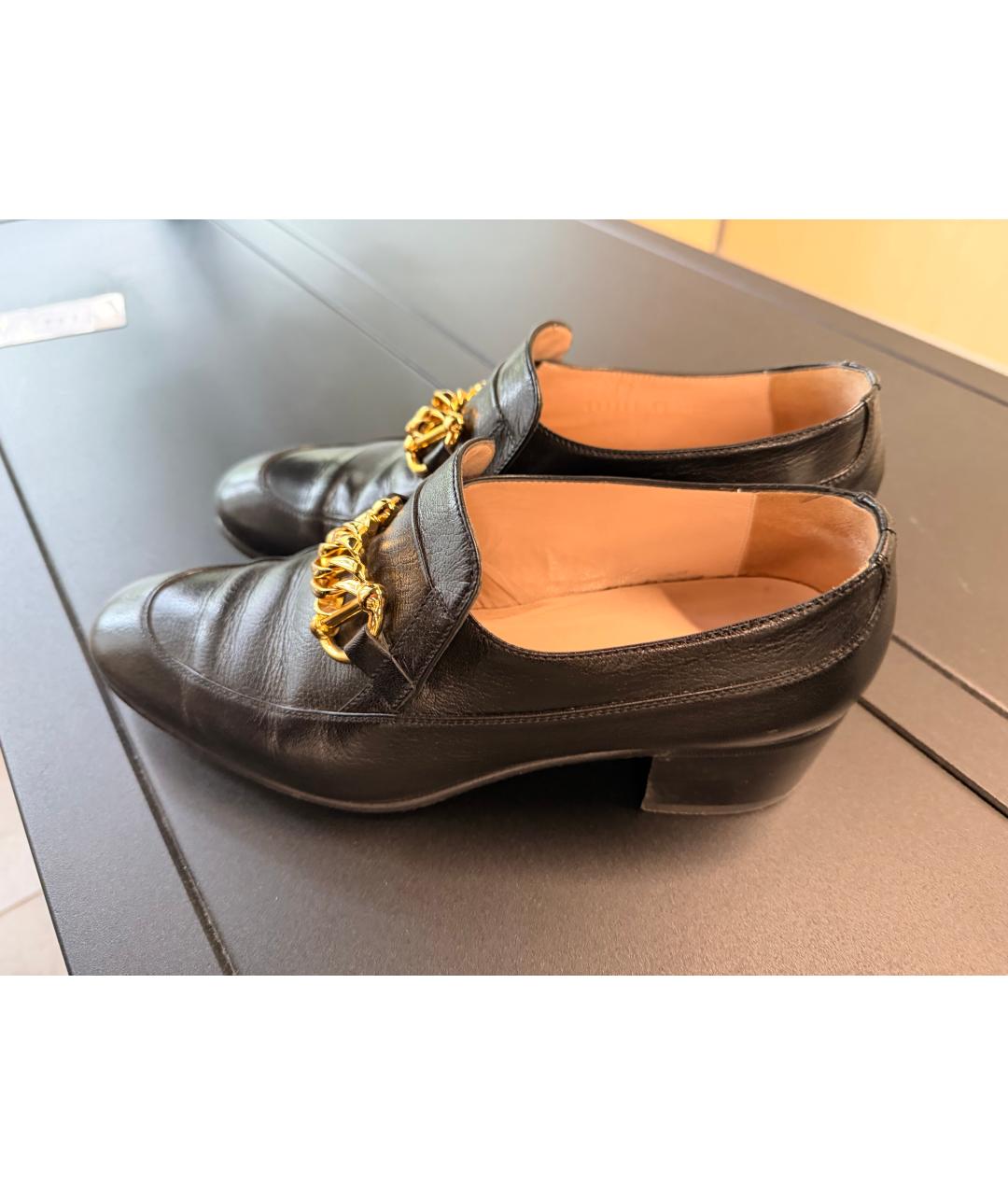 GUCCI Черные кожаные брогги и оксфорды, фото 7
