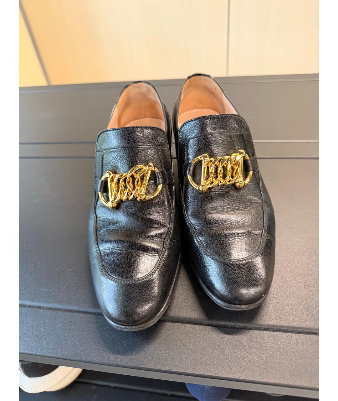 GUCCI Черные кожаные брогги и оксфорды, фото 3