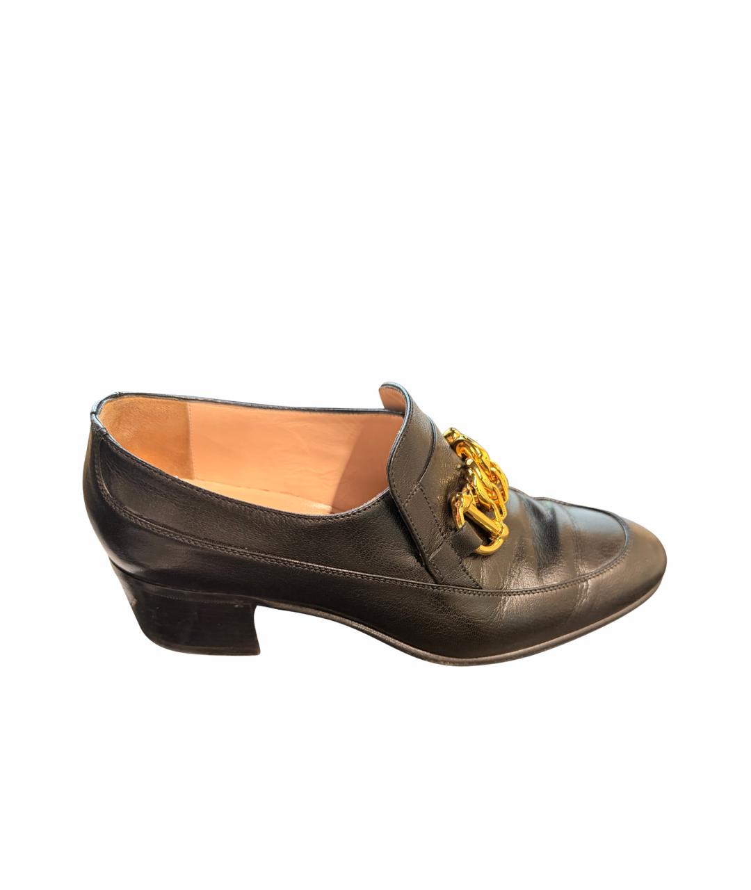 GUCCI Черные кожаные брогги и оксфорды, фото 1