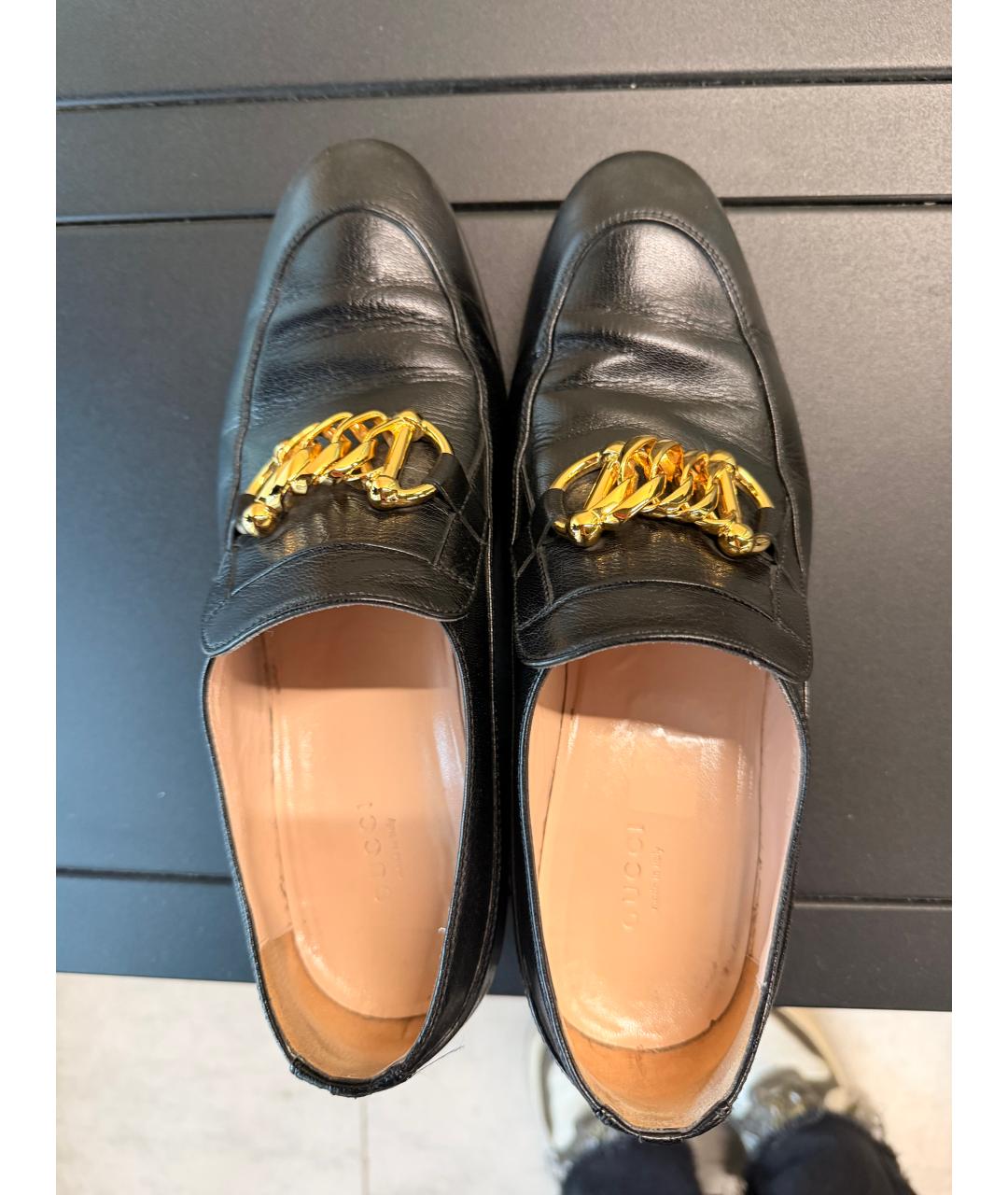 GUCCI Черные кожаные брогги и оксфорды, фото 2