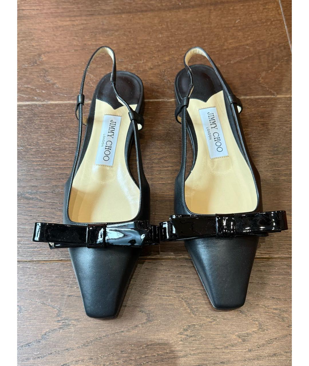 JIMMY CHOO Черные кожаные балетки, фото 2