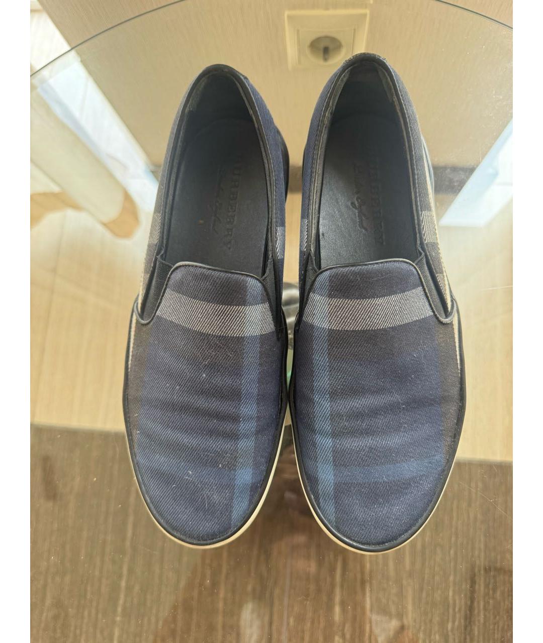 BURBERRY Темно-синие слипоны, фото 3