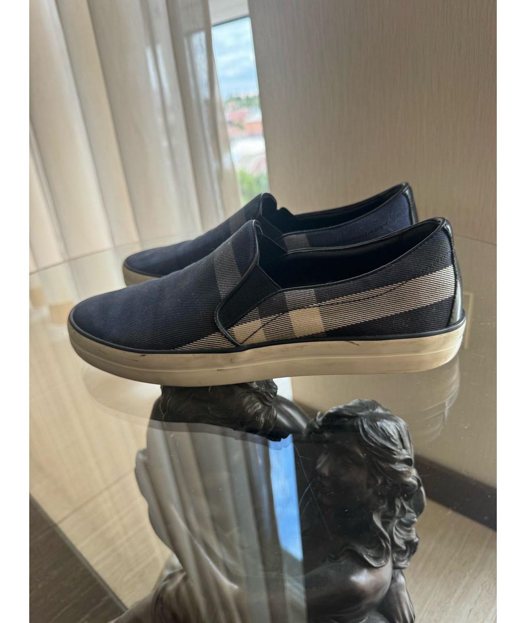 BURBERRY Темно-синие слипоны, фото 5