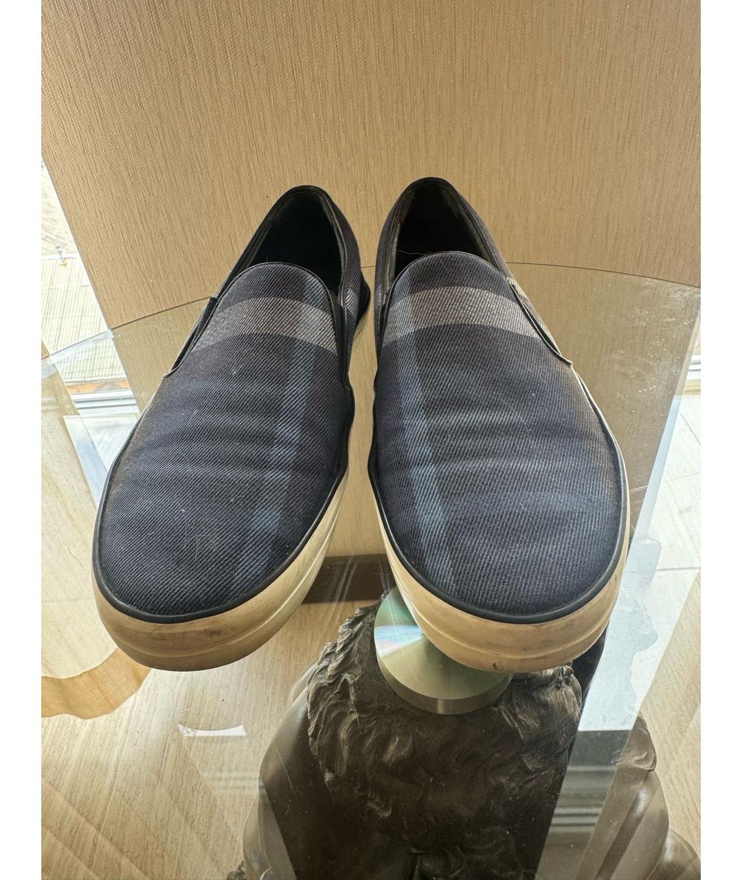 BURBERRY Темно-синие слипоны, фото 2