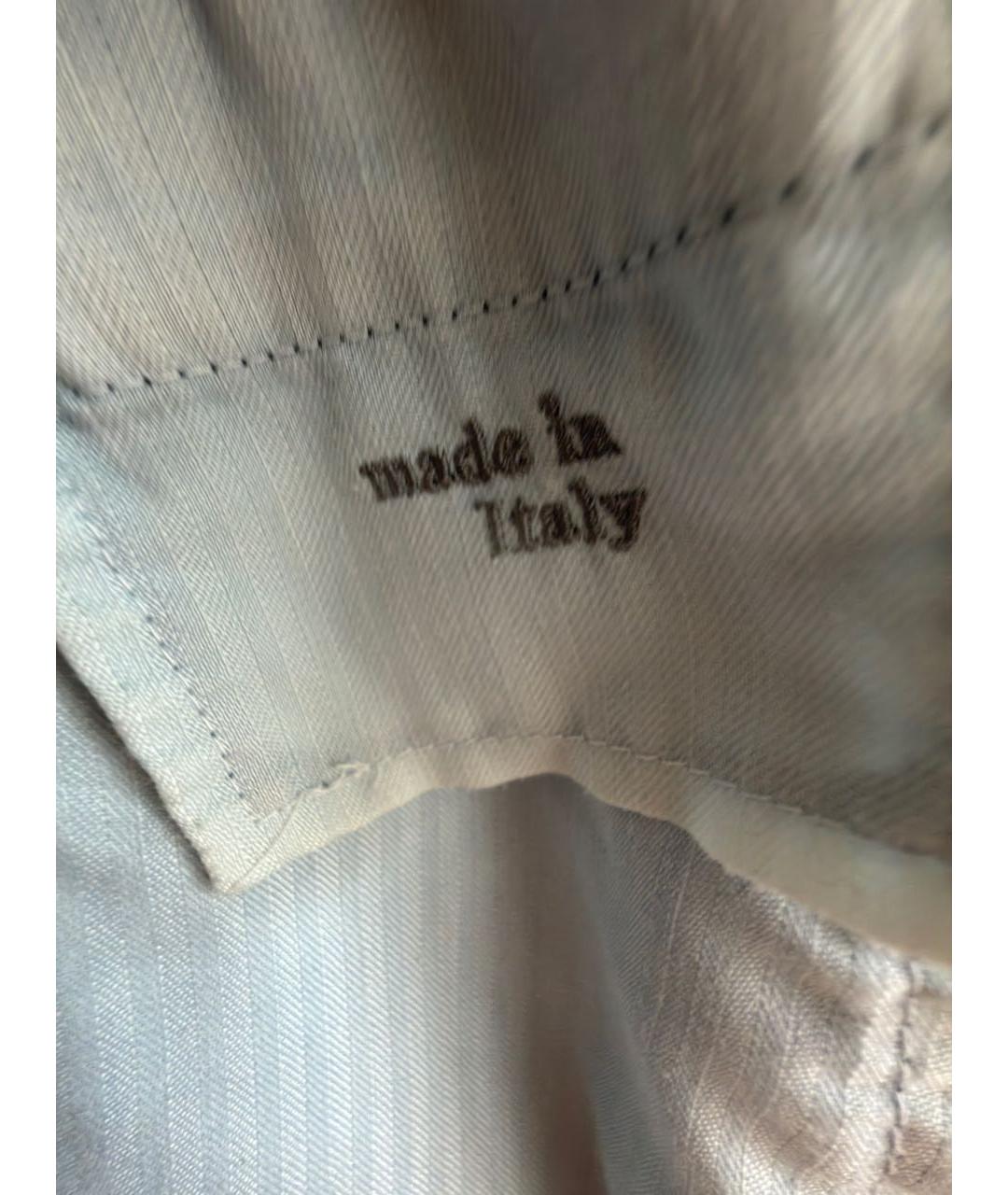 CORNELIANI Синие хлопковые повседневные брюки, фото 4