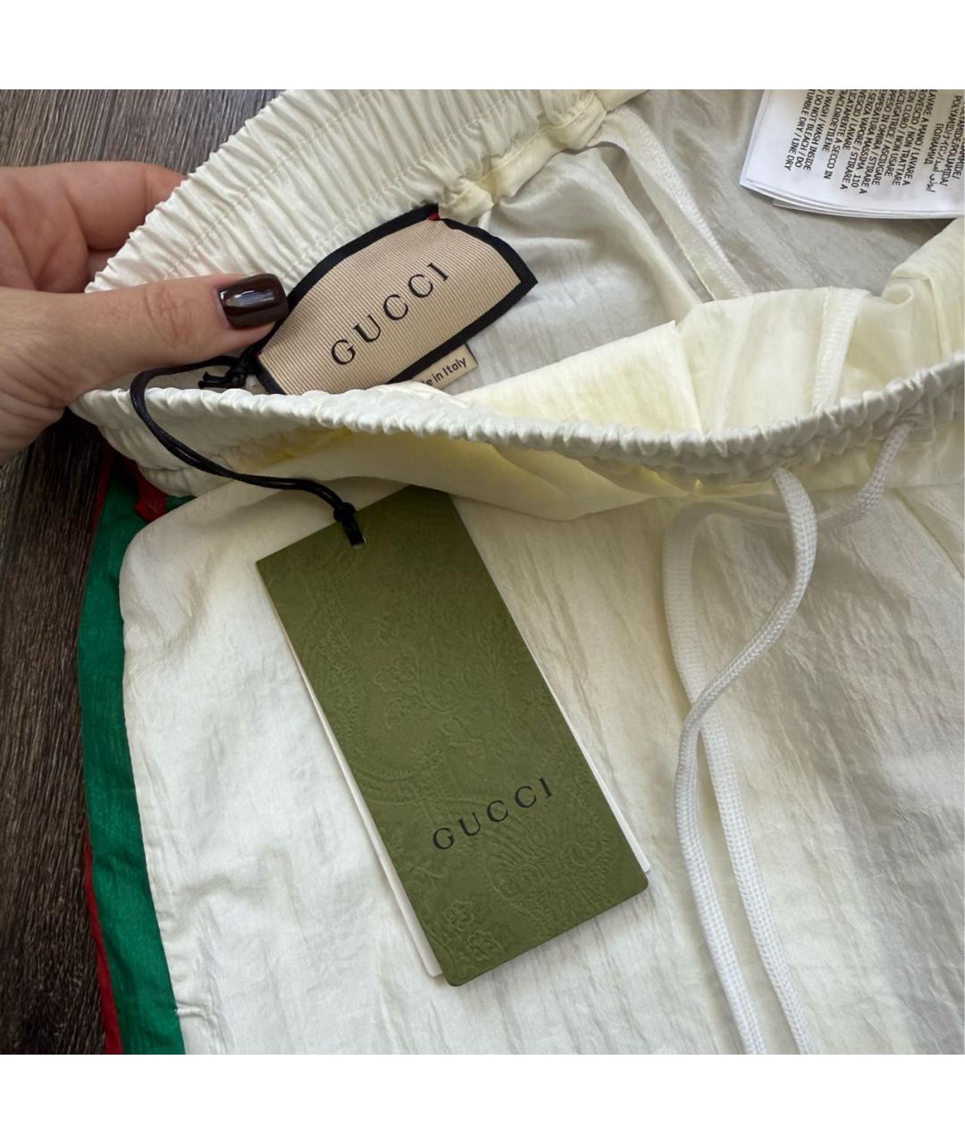 GUCCI Белые полиамидовые кюлоты, фото 3