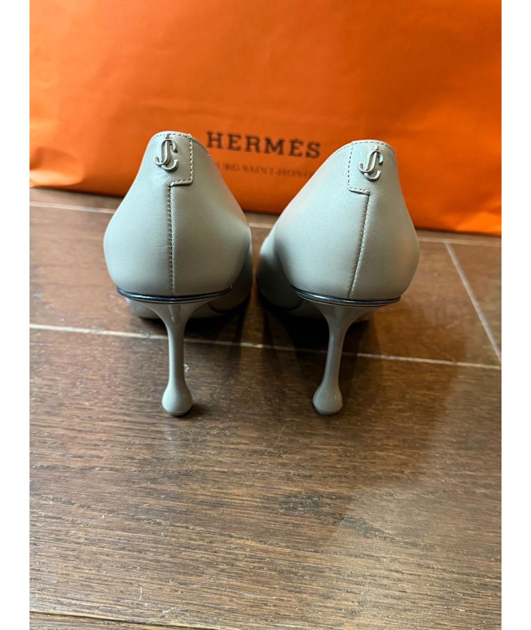 JIMMY CHOO Бежевые кожаные туфли, фото 3