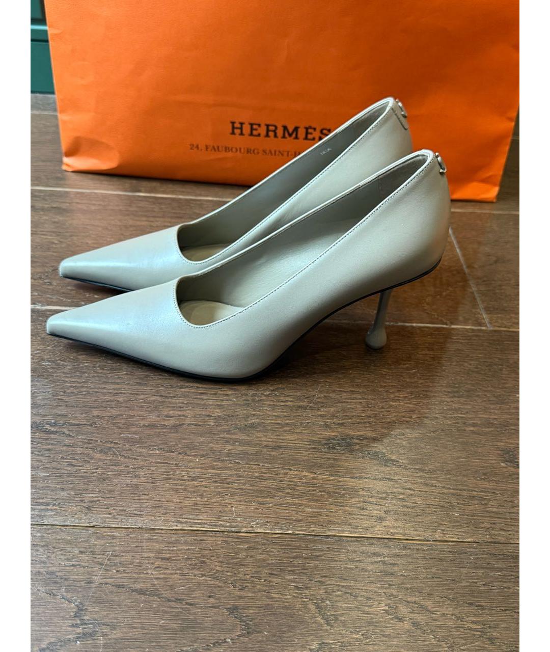 JIMMY CHOO Бежевые кожаные туфли, фото 4
